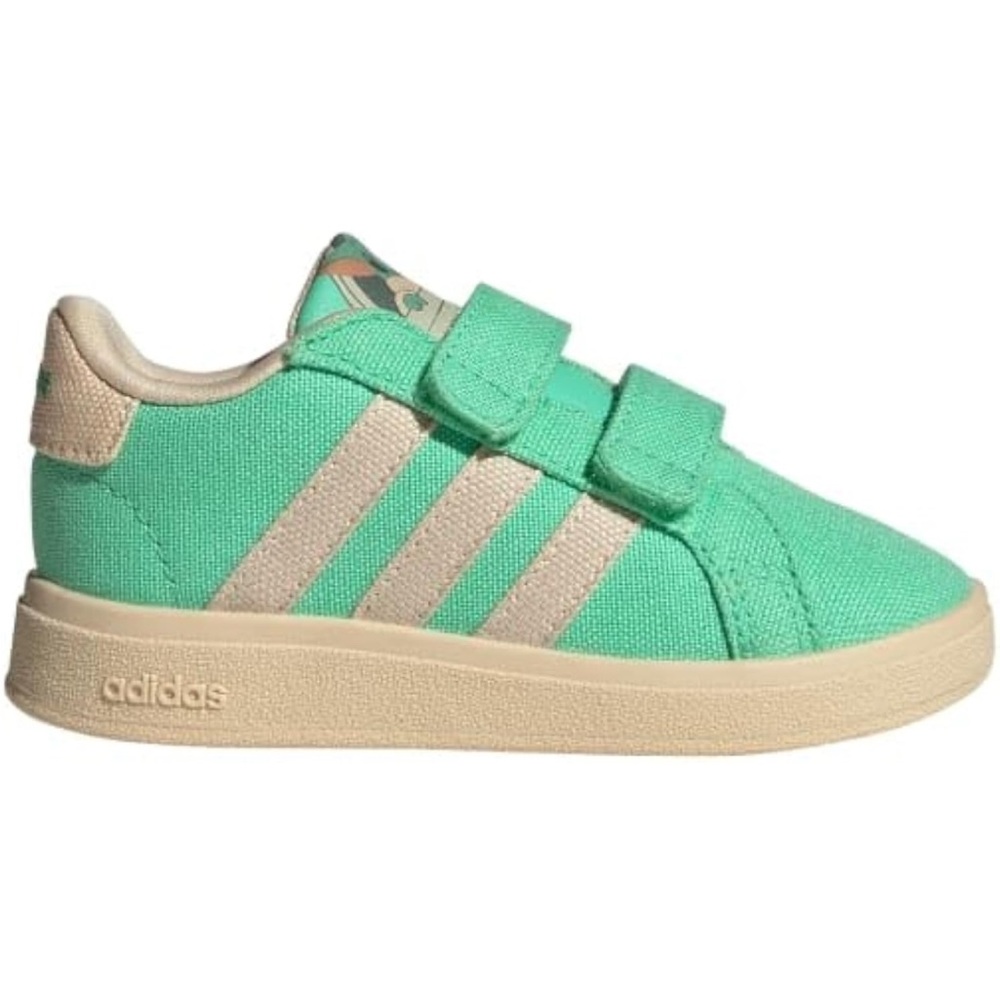 adidas Grand Court x Disney Grogu Shoes Kids Kids', Green, Size 5 1/2k